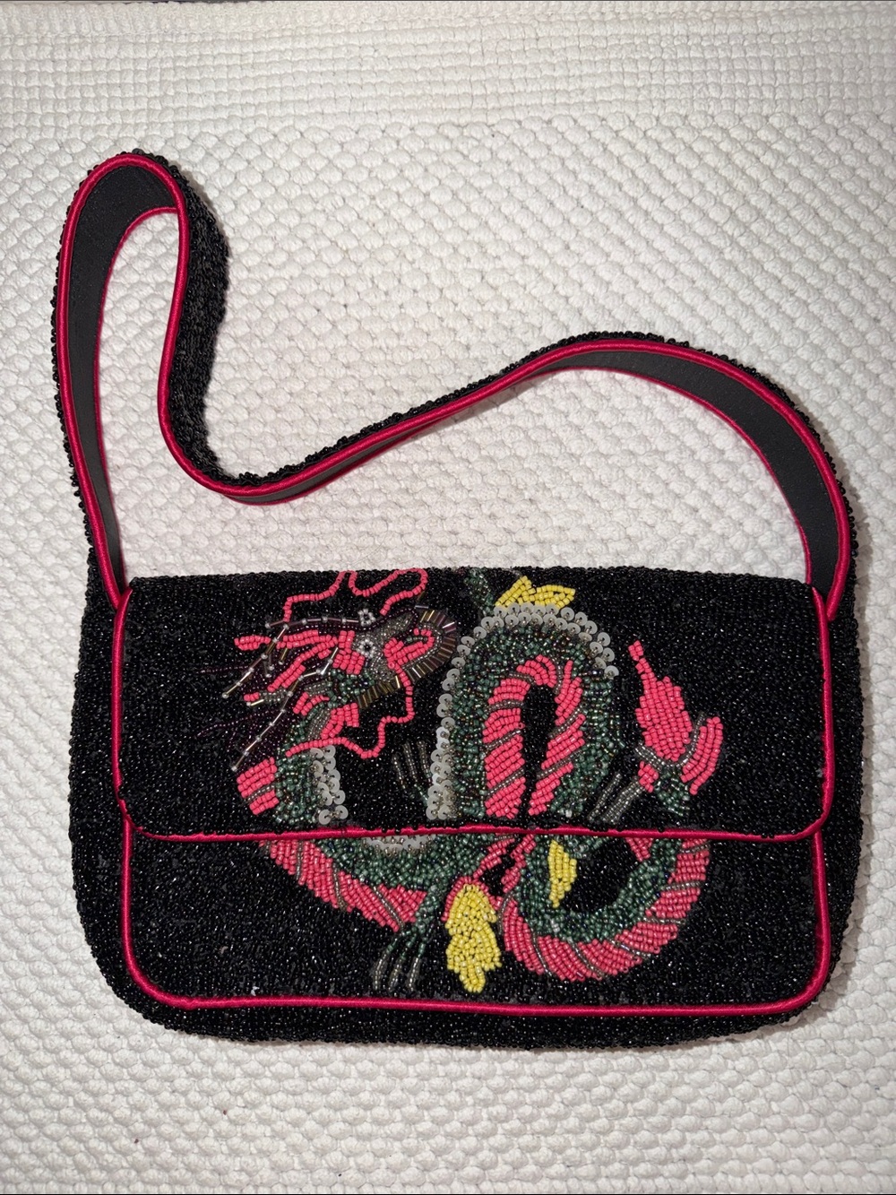 Dragon Beaded Bag
